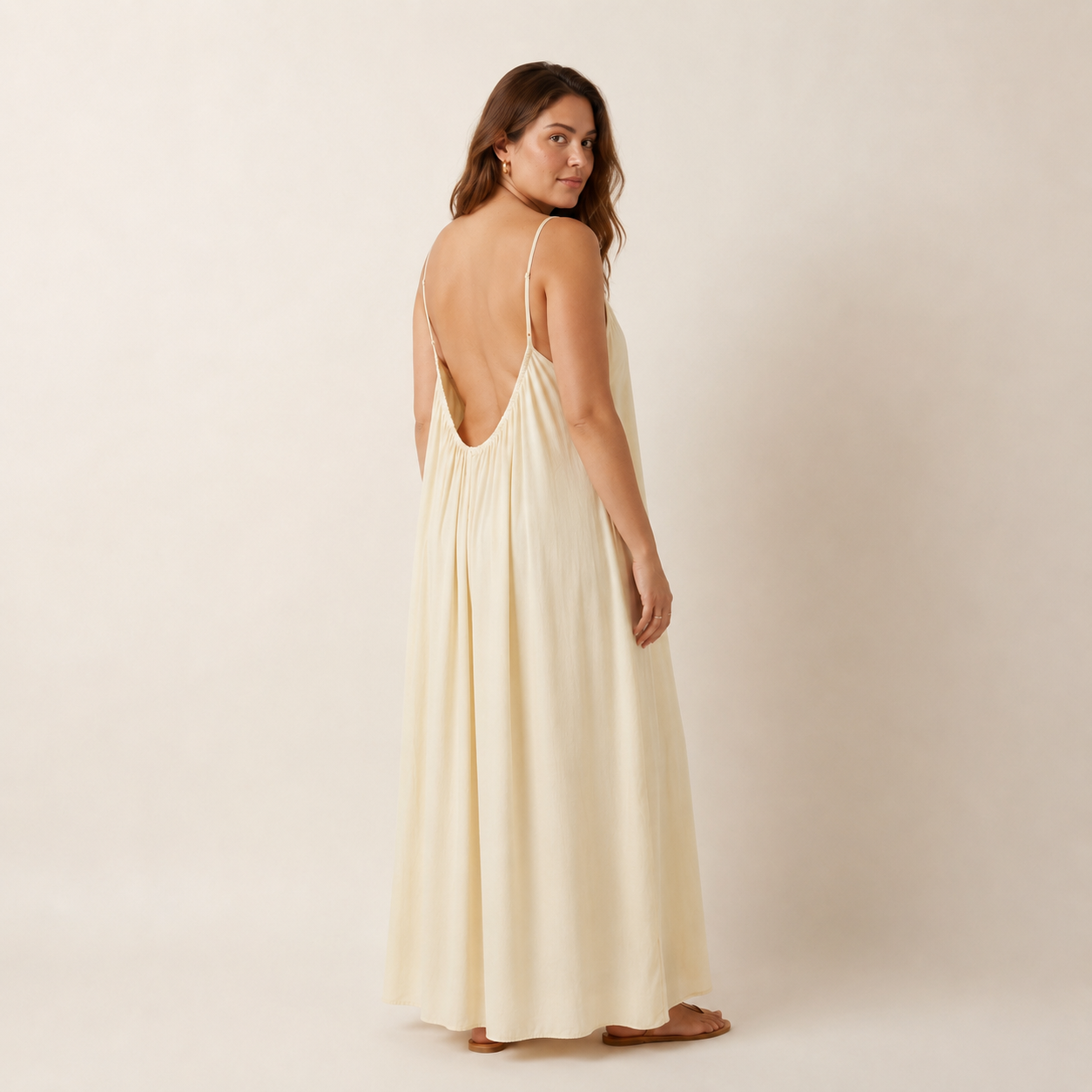 Vestido camil - Largo espalda descubierta
