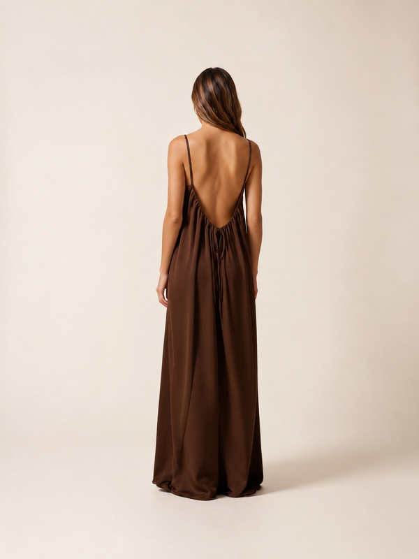 Vestido camil - Largo espalda descubierta
